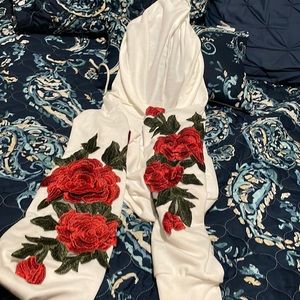 His is a crop top hoodie/shirt